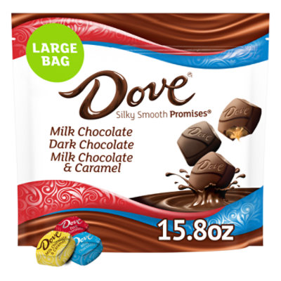 DOVE PROMISES Candy Variety Mix Milk Dark & Caramel Chocolate - 15.8 Oz