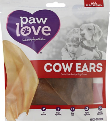 Pawlove Natural Cow Ear - 4 Count - Image 2