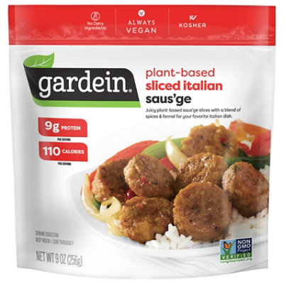 Gardein Sliced Italian Plant Based Frozen Sausage - 9 Oz