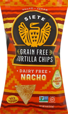 Siete Grain Free Nacho Tortilla Chips - 4 Oz - Image 2