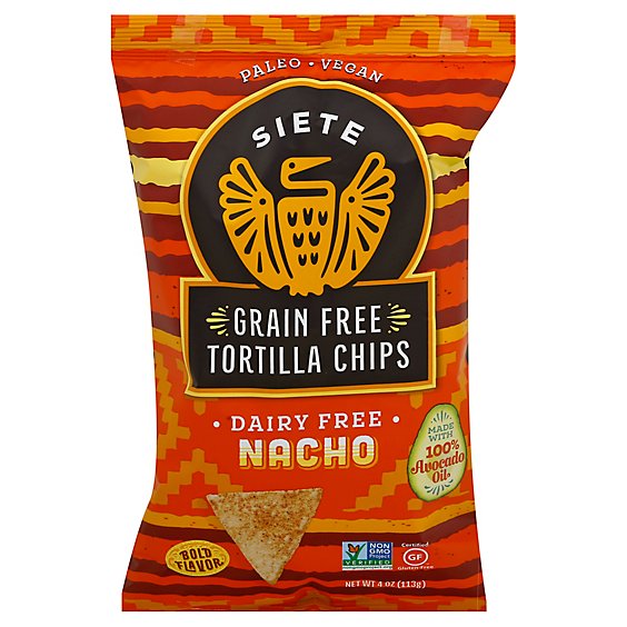 Siete Grain Free Nacho Tortilla Chips - 4 Oz