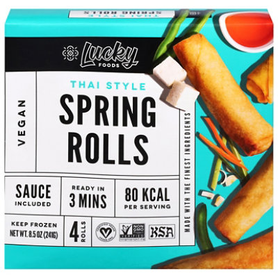 Lucky Thai Style Spring Rolls - 8.5 Oz