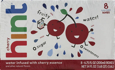 hint Kids Water Infused Cherry - 8-6.75 Fl. Oz.