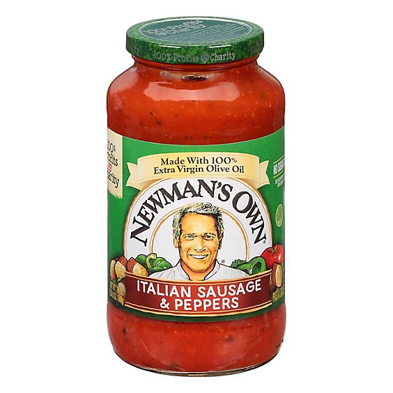 Newmans Own Italian Sausage & Peppers Pasta Sauce - 24 Oz