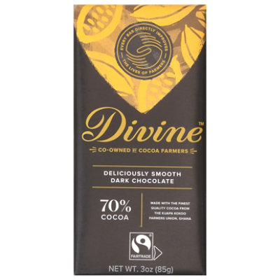 Divine Ch Choc Bar Dark 70 - 3 Oz - Image 3