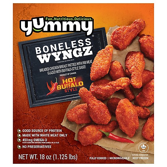 Yummy Hot Buffalo Boneless Wyngz - 20.2 Oz