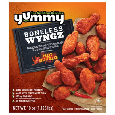 Yummy Hot Buffalo Boneless Wyngz - 20.2 Oz