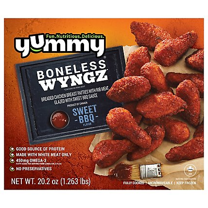 Yummy Sweet Bbq Boneless Wyngz - 20.2 Oz - Image 1