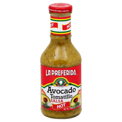 La Preferida Tomatillo Avocado Hot Salsa - 16 Oz