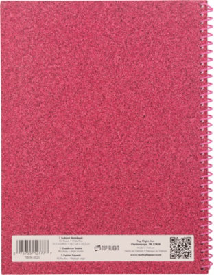 Topflight Glitter 1 Subject Wide Rule Notebook 80 Sheets - Each - Image 3