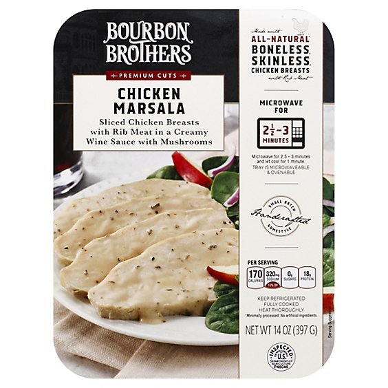 Bourbon Brothers Chicken Marsala Boneless All Natural - 14 Oz