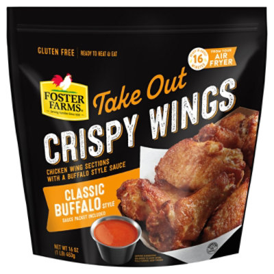 Foster Farms Take Out Crispy Chicken Wings Classic Buffalo 16 Oz Tom Thumb