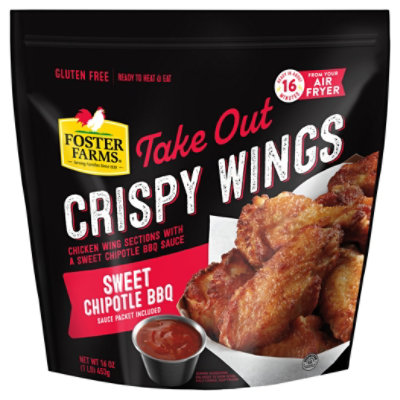 Foster Farms Take Out crispy Chicken Wings Sweet Chipotle Bbq - 16 Oz - Image 1