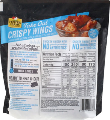 Foster Farms Take Out crispy Chicken Wings Korean Bbq - 16 Oz - Image 6