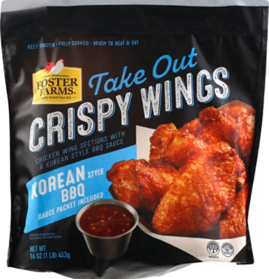 Foster Farms Take Out crispy Chicken Wings Korean Bbq - 16 Oz - Image 2