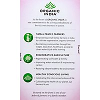 ORGANIC INDIA Herbal Supplement Tea Tulsi Hibiscus 18 Count - 1.27 Oz - Image 5