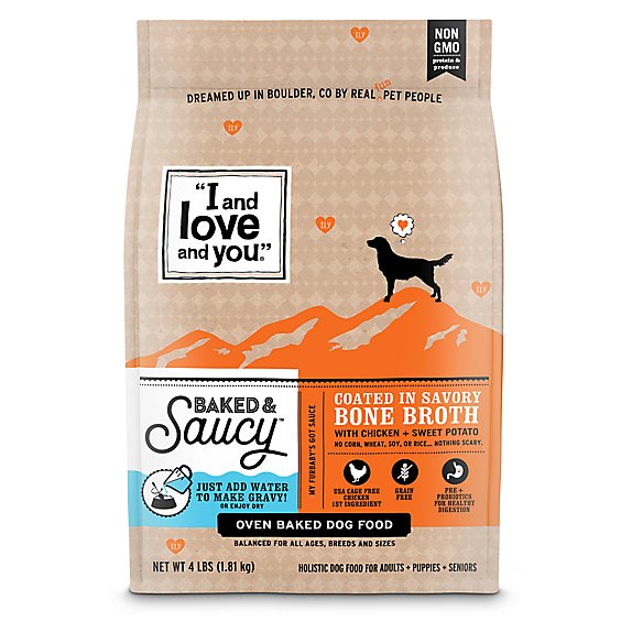 I and love and you Dog Food Oven Baked & Saucy Bone Broth - 4 Lb