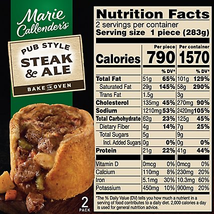 Marie Callender's Pub Style Steak And Ale Frozen Meal 2 Count - 20 Oz - Image 4
