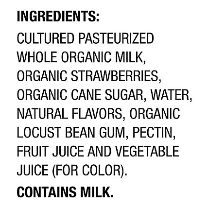 Wallaby Organic Aussie Strawberry Whole Milk Yogurt - 5.3 Oz - Image 2