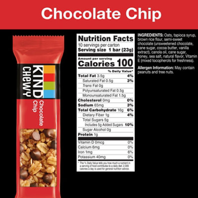 KIND Chewy Chocolate Chip Gluten Free Granola Bars - 10-0.81 Oz - Image 2