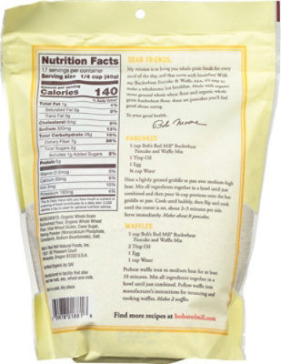 Bobs Red Mill Pancake & Waffle Mix Buckwheat Whole Grain - 24 Oz - Image 5