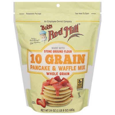 Bobs Red Mill Pancake & Waffle Mix 10 Grain Whole Grain Pouch - 24 Oz - Image 2