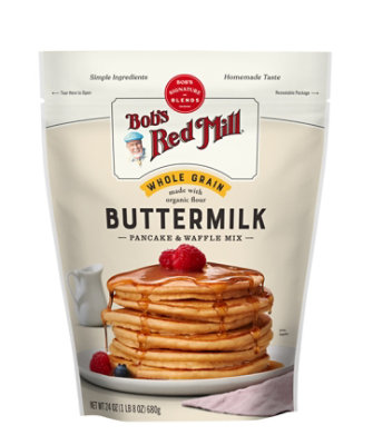 Bob's Red Mill Buttermilk Whole Grain Pancake & Waffle Mix - 24 Oz