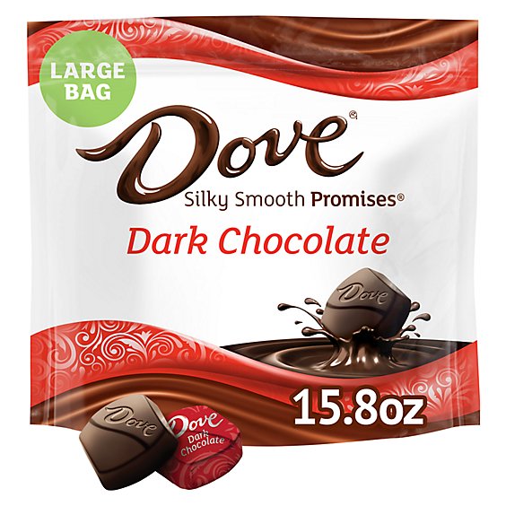 Dove Promises Individually Wrapped Dark Chocolate Candy Bag - 15.8 Oz