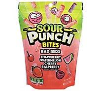 Sour Punch Bites Chewy Candy Rad Reds Resealable Bag - 9 Oz
