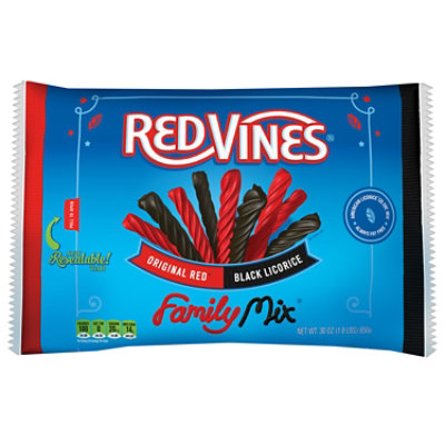 Red Vines Family Mix Candy Red & Black Licorice Bag 30 Oz Randalls