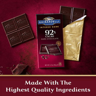 Ghirardelli Intense Dark 92% Cacao Chocolate Bar - 3.17 Oz - Image 5