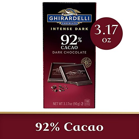 Ghirardelli Intense Dark 92% Cacao Chocolate Bar - 3.17 Oz