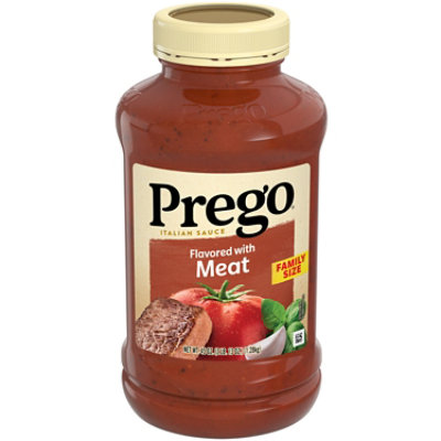 Prego Flavored with Meat Pasta Sauce - 45 Oz - Image 1