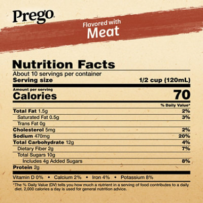 Prego Flavored with Meat Pasta Sauce - 45 Oz - Image 4