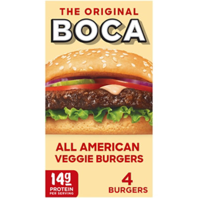 BOCA All American Veggie Burgers with Non-GMO Soy - 4 Count - Image 1