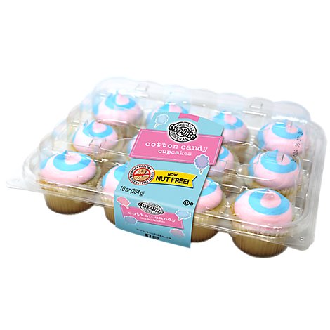 Two-Bite Cotton Candy Cupcakes - 10 Oz