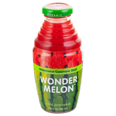 Wonder Melon Organic Juice Watermelon Cucumber Basil - 8.45 Oz - Image 1