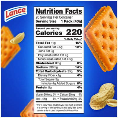 Lance ToastChee Peanut Butter Sandwich Crackers - 20 Ct - 1.52 Oz - Image 4