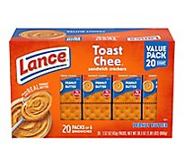 Lance Sandwich ToastChee Peanut Butter Sandwich Crackers Multipack - 20-1.52 Oz
