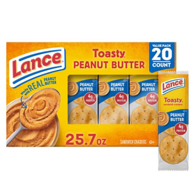 Lance Toasty Peanut Butter Sandwich Crackers - 20 Ct - 1.39 Oz - Image 1