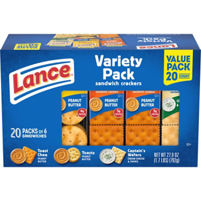 Lance Sandwich Crackers Variety Pack - 20 Ct - Variety Pack - Image 1