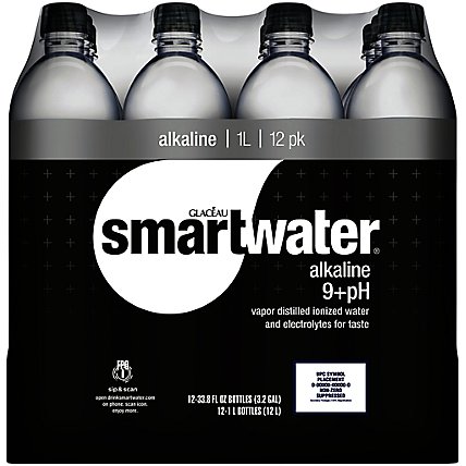 Glaceau Smartwater Alkaline 12 Count - 33.8 Fl Oz - Image 1