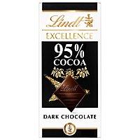 Lindt Excellence Chocolate Bar Dark Chocolate 95% Cocoa - 2.8 Oz - Image 2