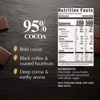 Lindt EXCELLENCE 95% Cocoa Dark Chocolate Candy Bar - 2.8 Oz - Image 5