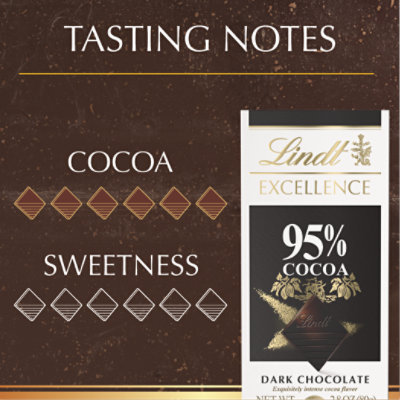 Lindt EXCELLENCE 95% Cocoa Dark Chocolate Candy Bar - 2.8 Oz - Image 5