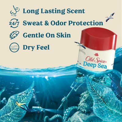 Old Spice Invisible Solid Antiperspirant Deodorant for Men Deep Sea With Ocean Elements - 2.6 Oz - Image 2