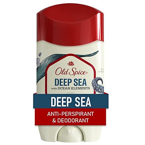 Old Spice Invisible Solid Antiperspirant Deodorant for Men Deep Sea With Ocean Elements - 2.6 Oz