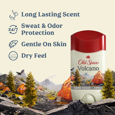 Old Spice Invisible Solid Antiperspirant Deodorant for Men Volcano With Charcoal Scent - 2.6 Oz - Image 2