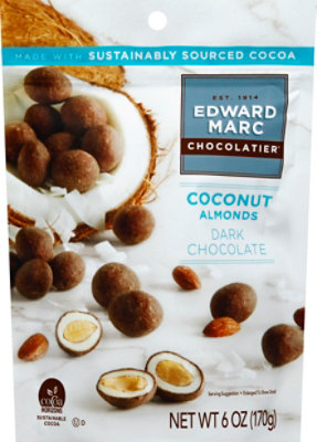 Edward Marc Dark Chocolate Coconut Almonds - 6 Oz - Image 2