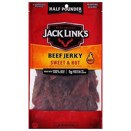 Jack Links Jerky Beef Sweet & Hot Jumbo Bag - 8 Oz - Image 1